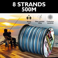 Ashconfish 8 Wire Multifilament Pe Line 500M 8 Strands Braided Fishing Line 6-300LB Carp Fishing Accessories Japan wire PE Braid