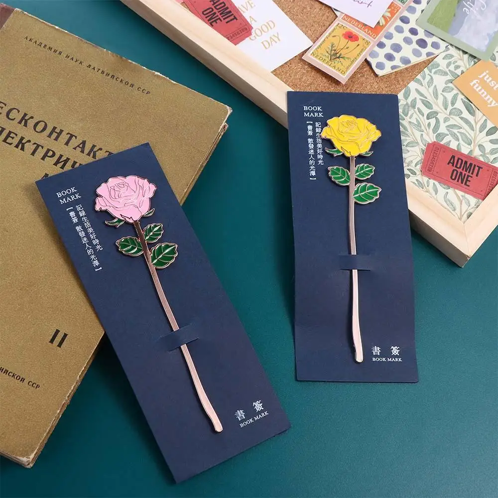 Office Supplies Creative Page Folder Cat Coloring Embossing Rose Book Clip Positioning Clip Bookmark Alloy Bookmark
