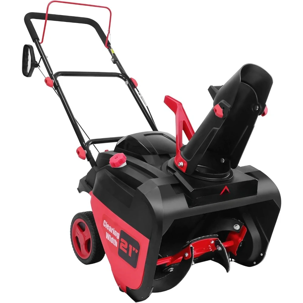 Snow Blower Gas Powered 21-Inch Single-Stage 212cc Engine with Recoil Start, Compact Lightweight Design