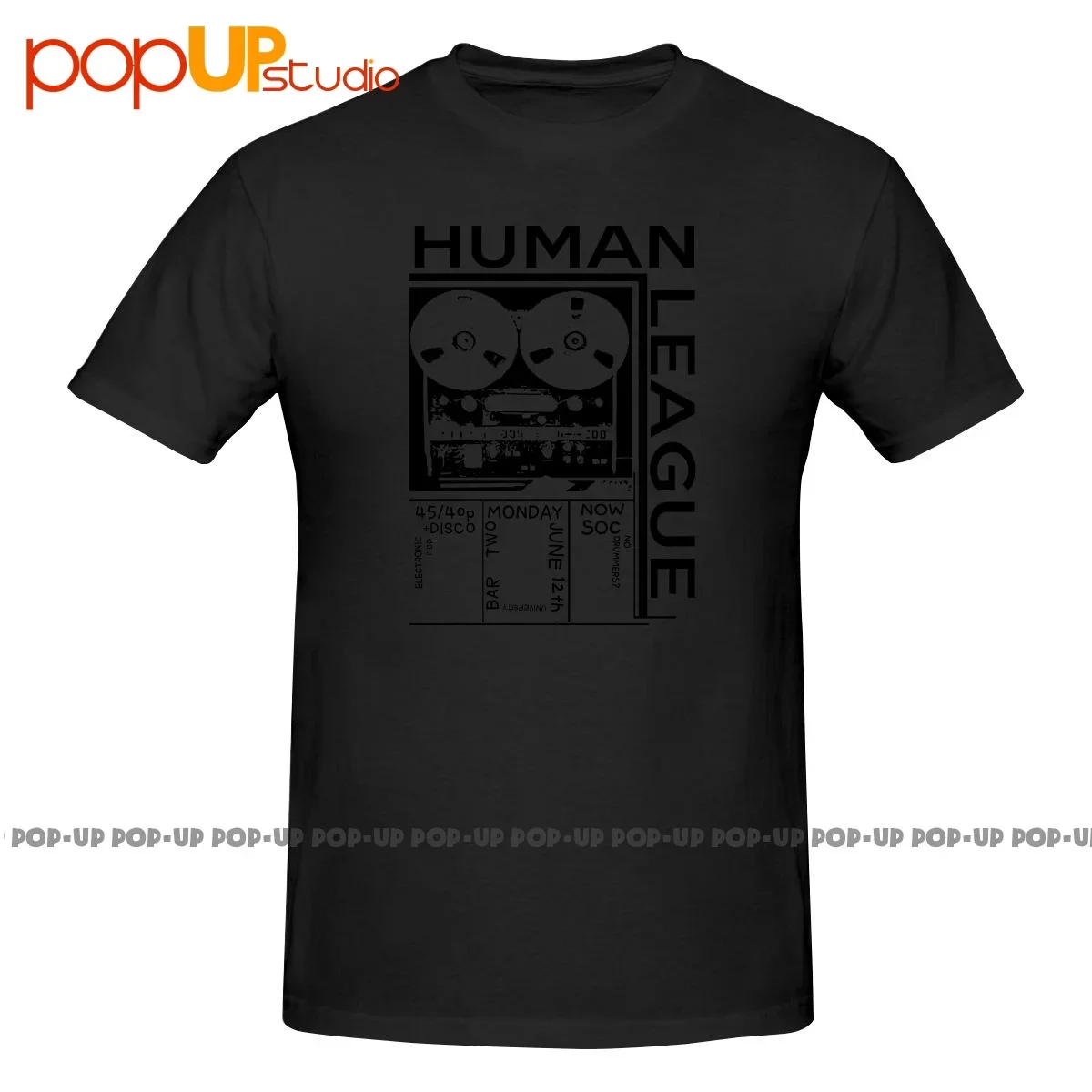 Human League Early Gig Flyer Gary Numan Kraftwerk Cabaret Voltaire Shirt T-shirt Tee Pop Splicing