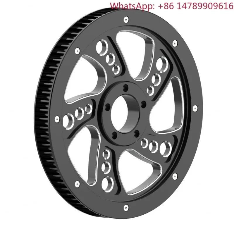 

INCA Customization New Aluminum Black Motorcycle Refit CNC Belt Pulley Vrsc Breakout Fat Boy Touring Universal Fit 1-YearMotorcy