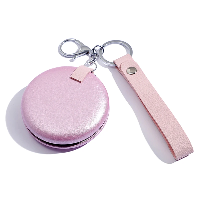 1Pcs Compact Mirror Keychain Folding Pocket Mirror Portable Vanity Mirror Travel Cosmetic Mirror Keychain Accessories