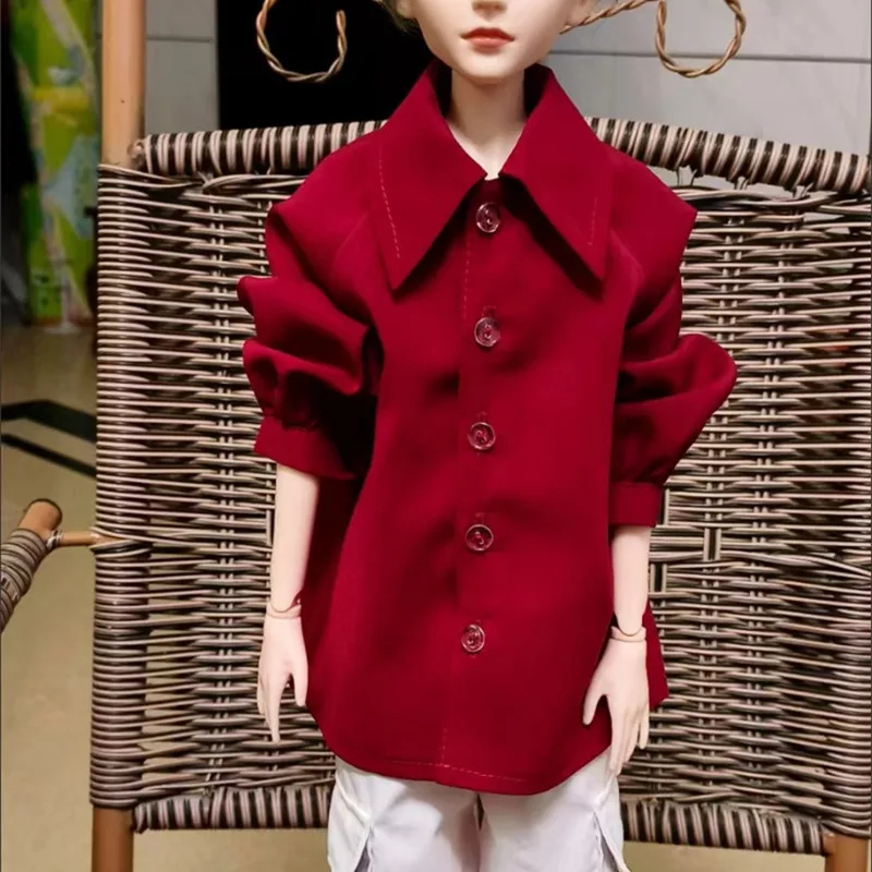 Fashion Doll's Clothes 1/4 1/3 Bjd Doll Dress Up Accessories Long Sleeved Shirt for 45/60/68/73/75cm Doll