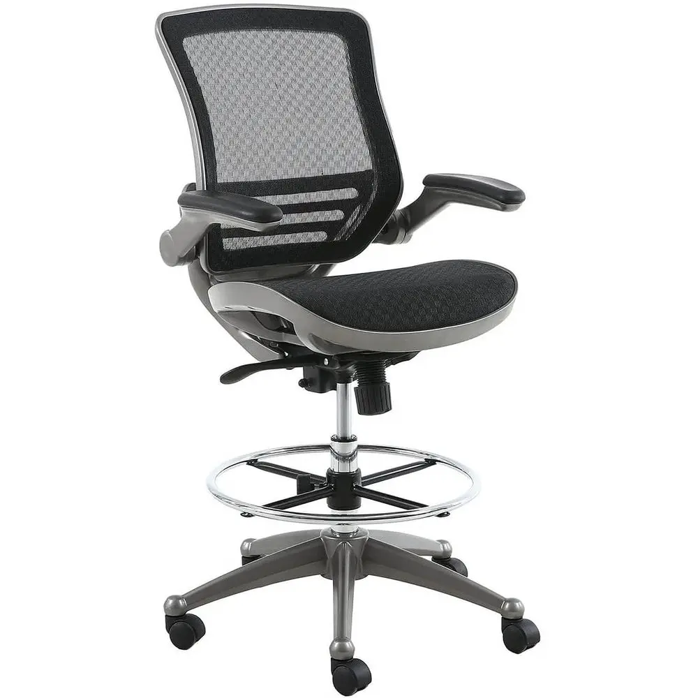 Heavy-Duty Mesh Office Chair, Gunmetal Finish