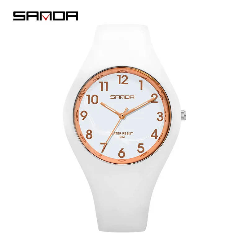 SANDA New Fashion Trend Women\'s Watches Sports Waterproof Wristwatch for Woman Watch Casual Clocks relogio feminino 6056