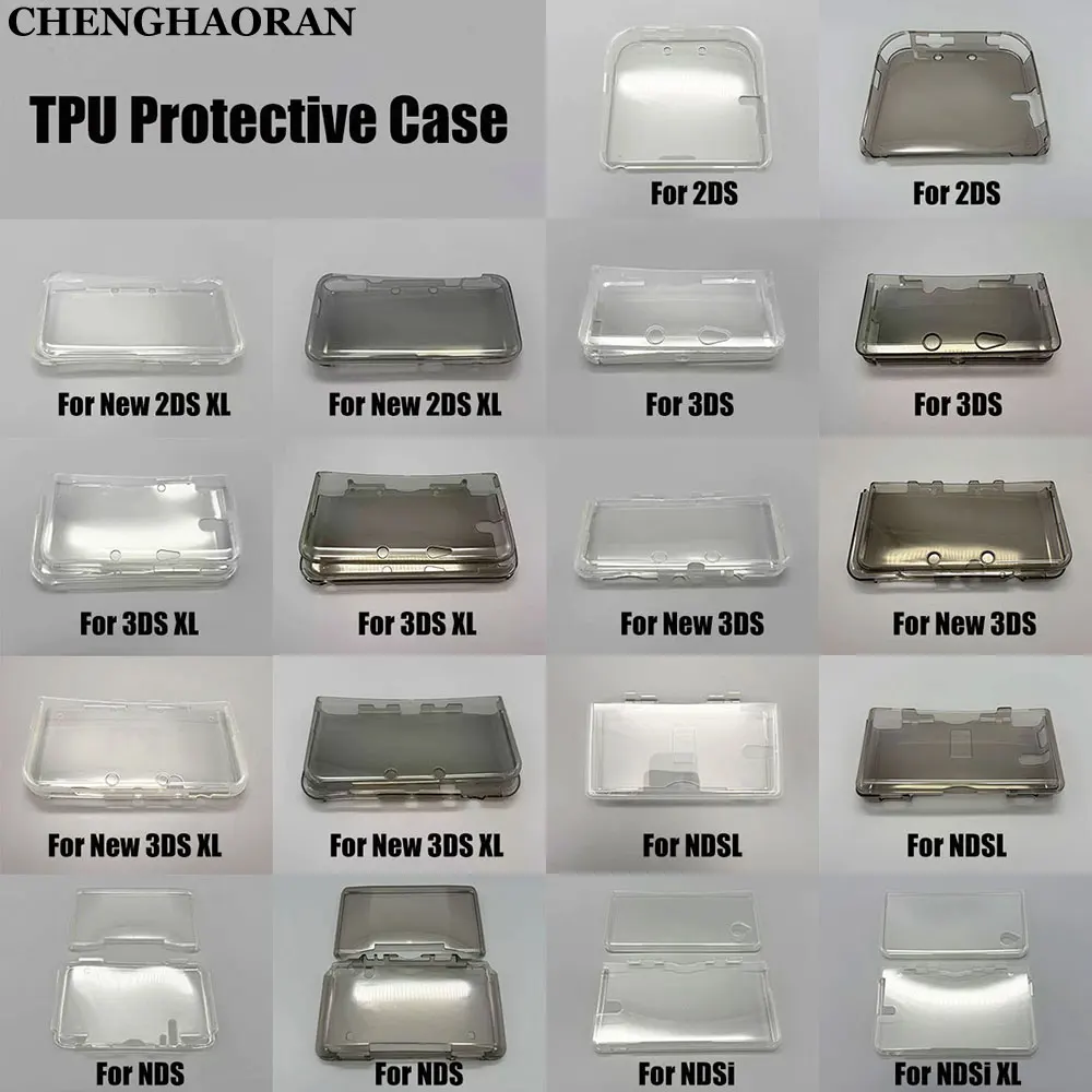 

TPU Silicone Sleeve For New 2DS 3DS XL LL Game Console Soft Crystal Case Protective Case For NDS DS Lite NDSI XL