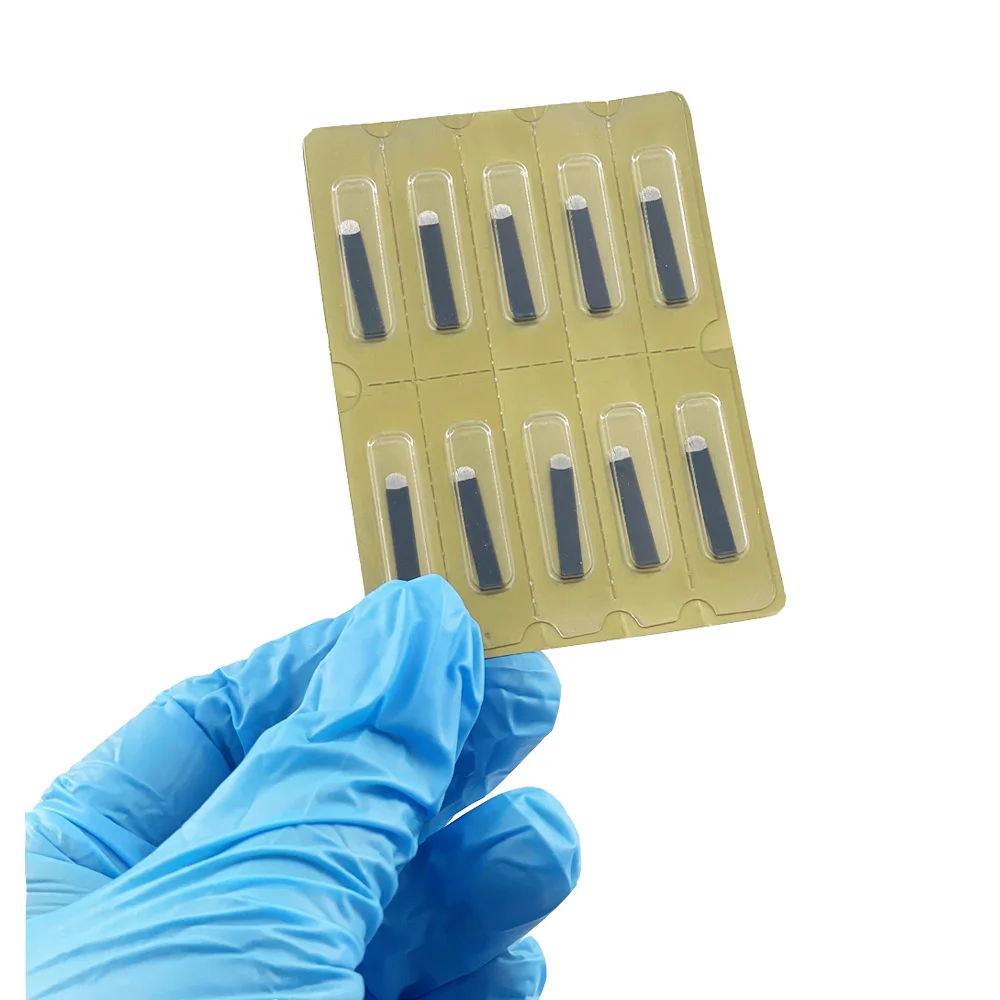 Neue 0,15mm Ultra Nano U-Form Microb lading Nadel klingen eo sterile Blister Verpackung 50 stücke