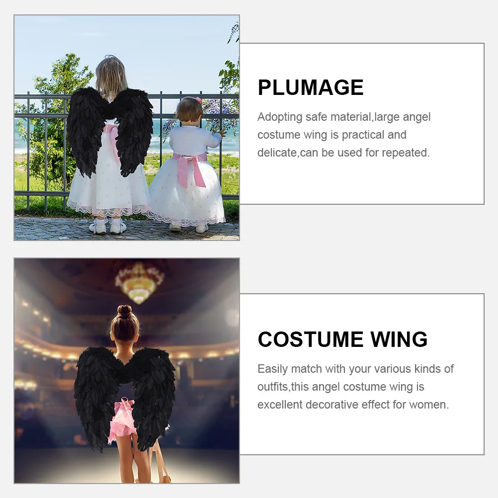 Cosplay Angel Kostuum Vleugels Grote Verenkleed Prop voor Vrouwen Meisjes 2 Stuks Festival Kerst Stadium Decor Kind Volwassen Gebruik