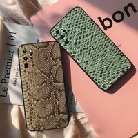 Leather Snake Scales Phone Case For Huawei Mate 60 40 20 30 8 9 10 Magic3 Pro Nova 7 I Se S 20x 5g E Plus G9 Cover