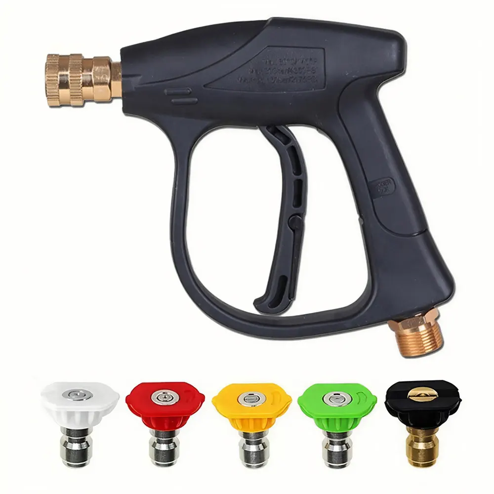 2175 PSI Hochdruckreiniger-Pistole – M22-14 und 1/4 Zoll Schnellanschluss mit 5-Farben-Düsen, leichte, kompakte Pistole für die Autoreinigung – Detail 1