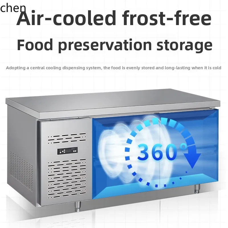 Tipo gaveta HTT freezer refrigerado bancada de trabalho refrigerada a ar cozinha refrigerador de plataforma horizontal de manutenção fresca