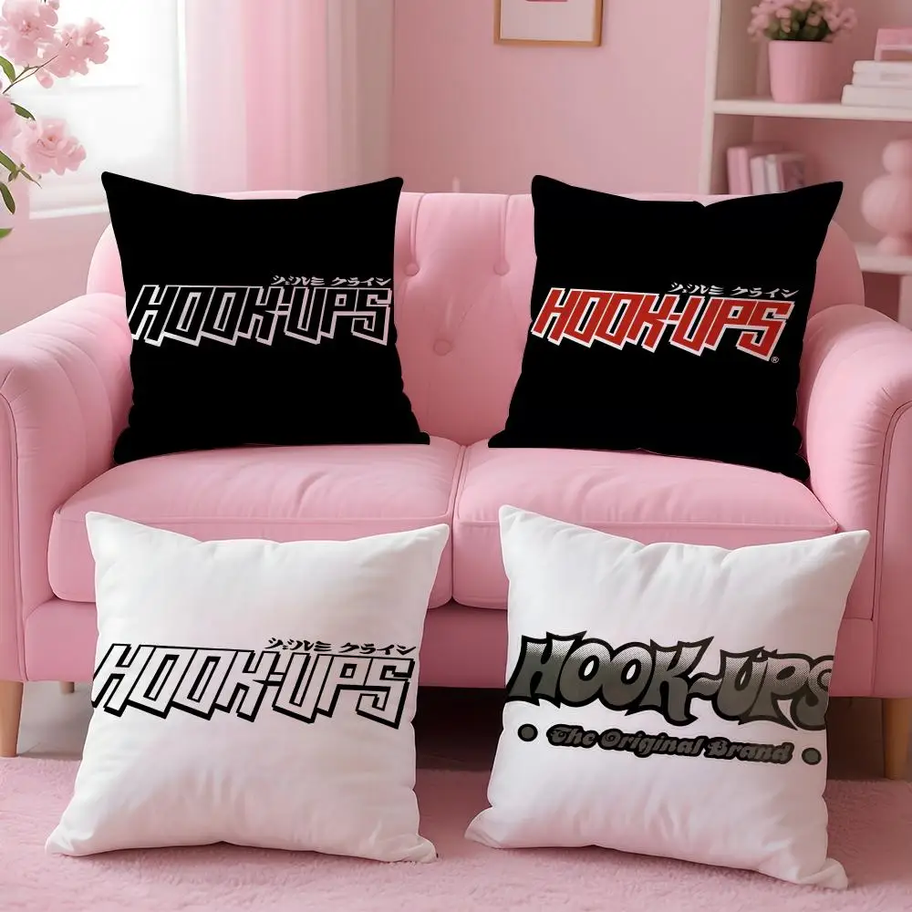 H-Hook Ups Skateboards Cushion Cover Plush Fabric Soft Double-Sided Printed Sofa Warm Winter Home Gift Pillow Case