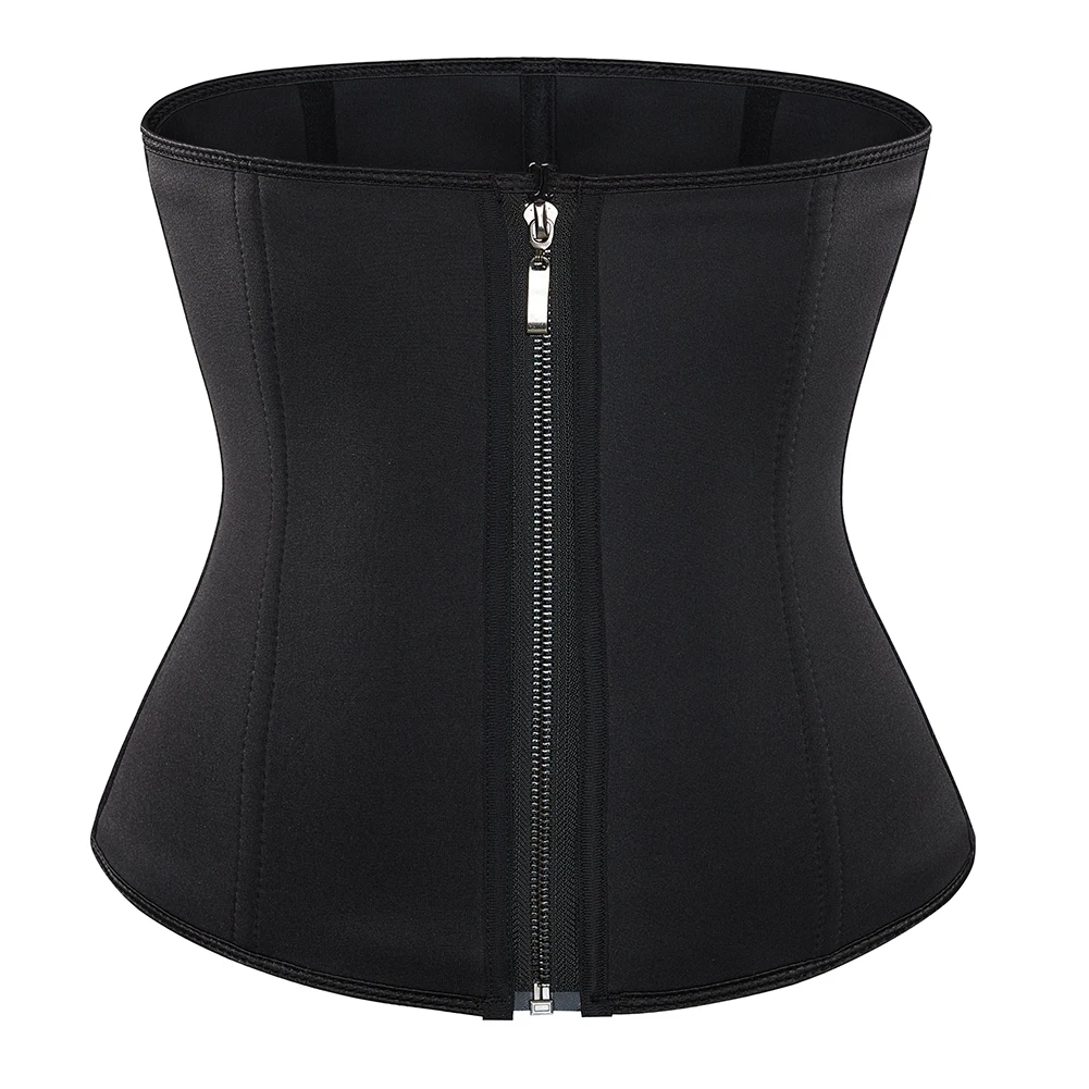 Women Waist Trainer Corset Sauna Sweat Slimmer Tummy Control Belt Shaper Zipper Shapewear