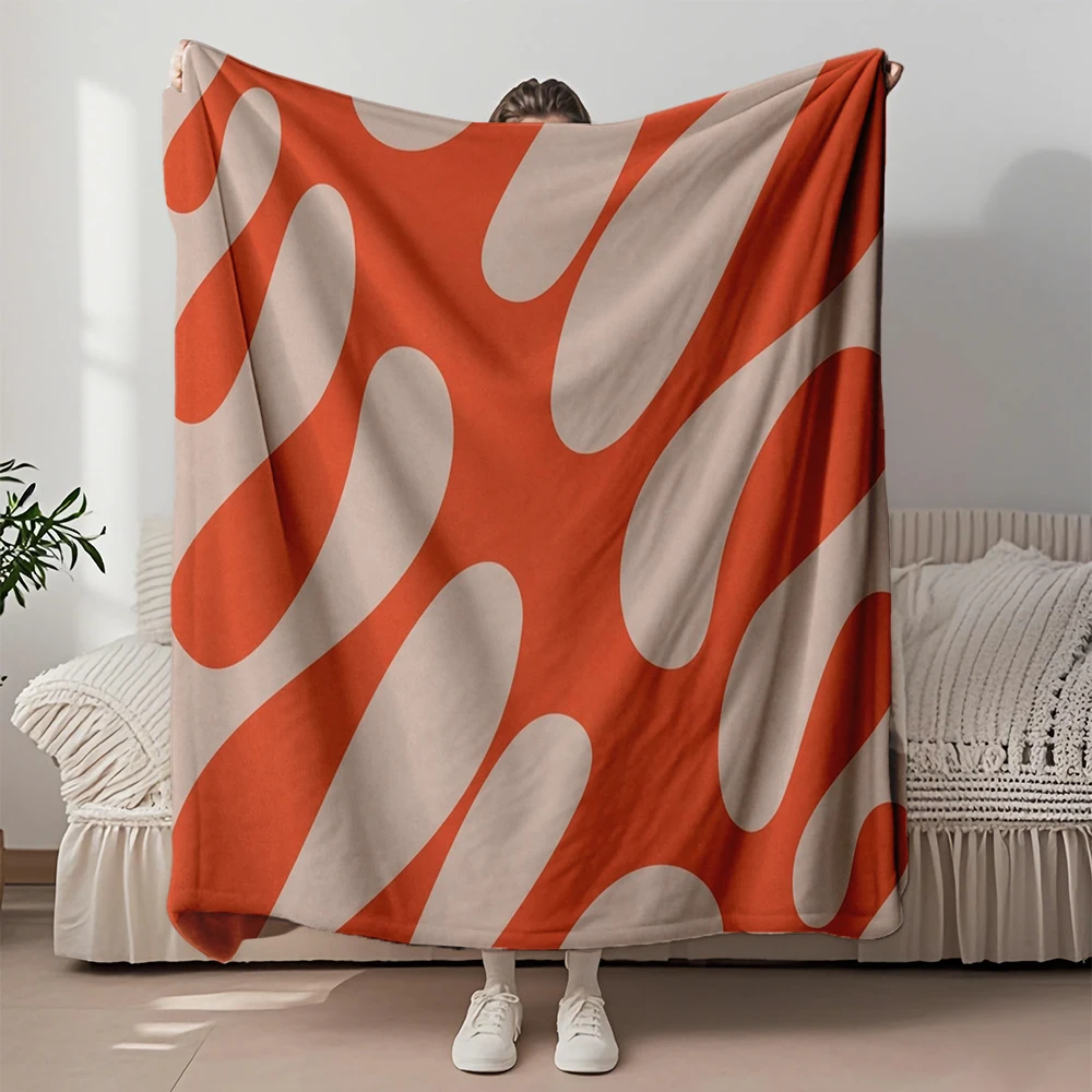 

Flannel Cozy Blanket Contemporary Floral Red Tropical Design Premium Bedding Weighted Blanket Eco-friendly Breathable Blankets