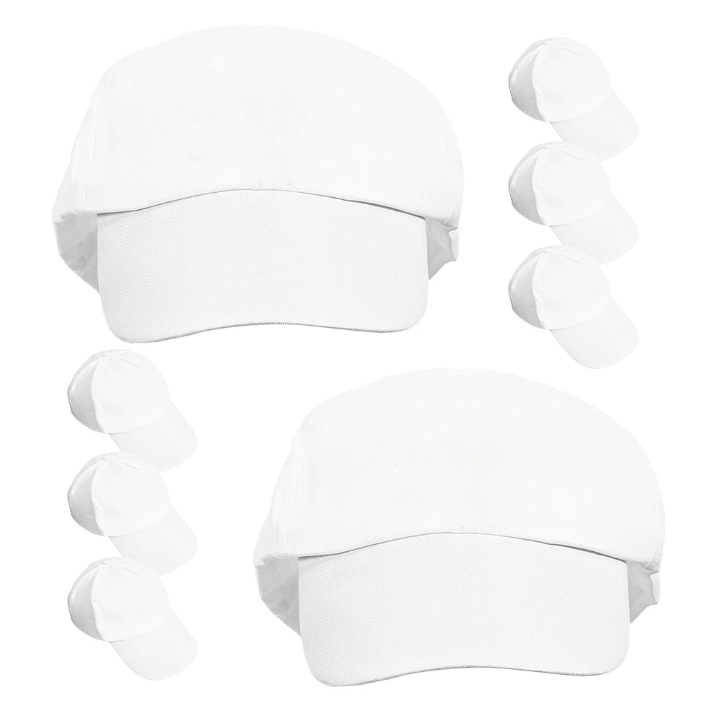

8pcs Hand Painted Baseball Caps Blank Cotton Baseball Cap For Diy DIY Peaked Hats Kids Art Craft Sun Protection