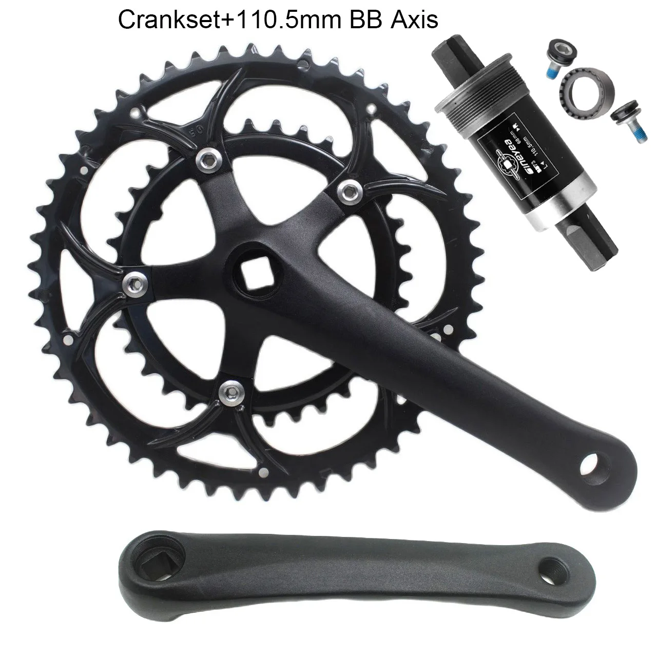50/34T ボトムブラケット 110mm 自転車クランク