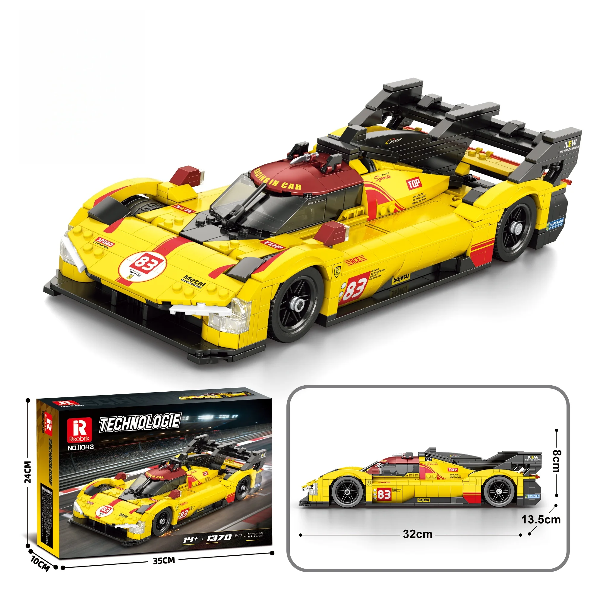 Supercar Rennwagen Hoher Schwierigkeitsgrad Montage Ziegel Modell 1370PCS Kinder Baustein Kinder Universal Spielzeug Puzzle Luxus Geschenk