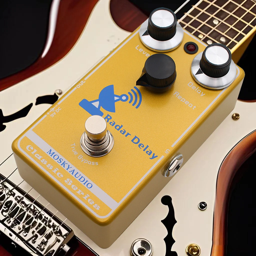 

Радарная педаль эффектов задержки BBD Mosky True Bypass для электрогитары с задержкой уровня и повторным управлением