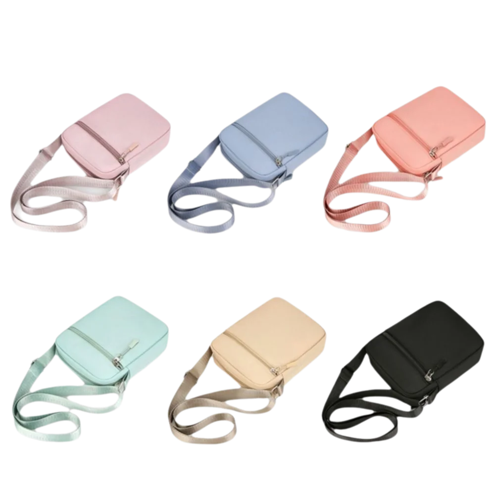 

Fashion Oxford Cloth Shoulder Bag Solid Color Multiple Compartments Crossbody Bag Adjustable Mini Women's Bag