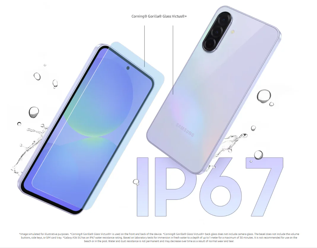 هاتف Samsung Galaxy A36 5G، شاشة ذكاء مذهلة، عمر بطارية طويل 6.7 بوصة، شحن سريع للغاية #6