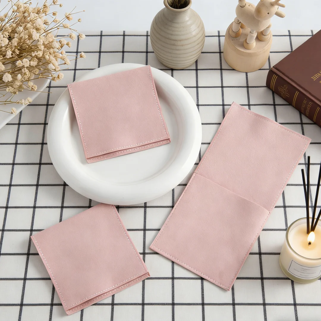 

5Pcs Soft Microfiber Jewelry Pouches Elegant Envelope Gift Bags for Storing Rings & Small Jewelries for Christmas&Party Favors