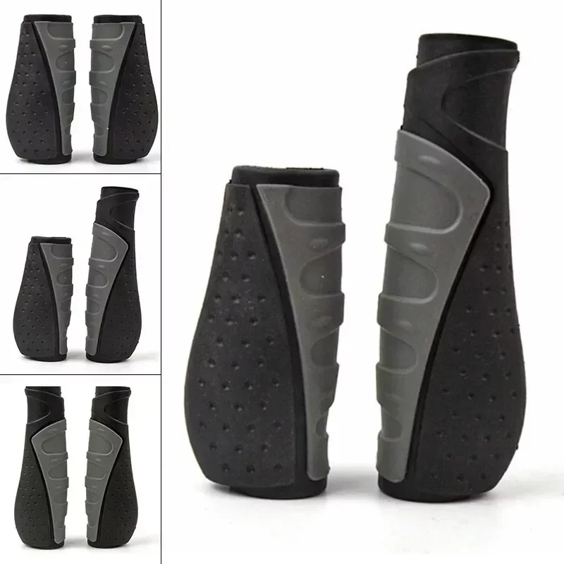 SPORTFUNSF 1 Pair MTB Bicycle Folding Bike Handlebar Grip Long / Short Shift Handle Grips For 22.2mm Hole Diameter Handlebar