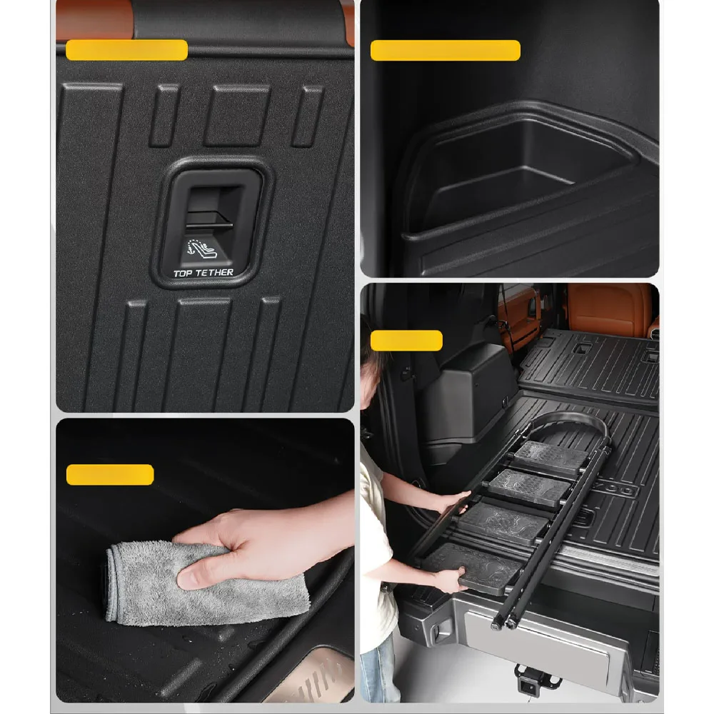 For Jetour G700 2025 2026 Professional TPE Trunk Floor Mat Full Enclosure Tailgate Backrest Interior Modification Accessories 4