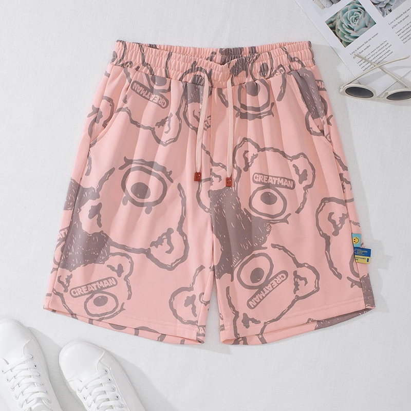 

Мужские летние новые шорты с принтом, модные повседневные пляжные шорты, уличная простая удобная спортивная одежда, трендовые брюки с цветочным принтом Y2K