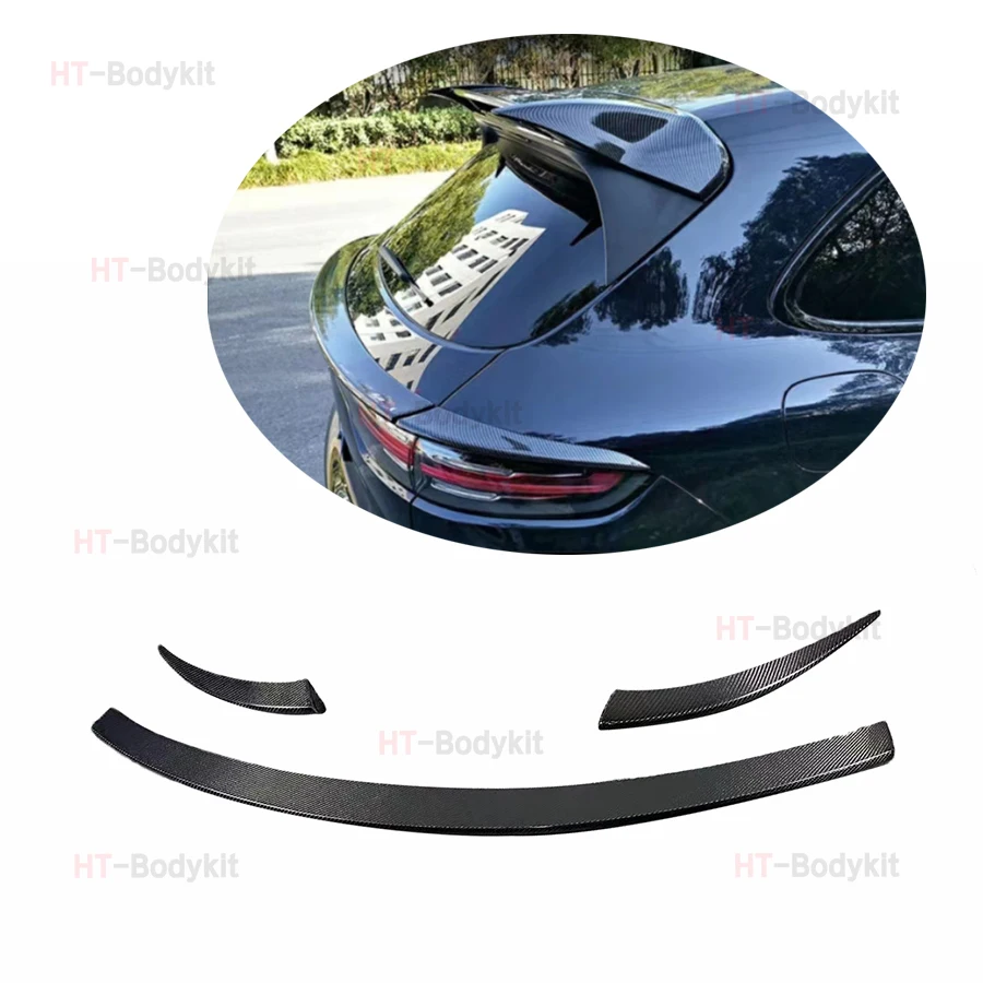 Carbon Fiber Car Rear Trunk Spoiler Rear Wing Tail Wing Parts For Porsche Cayenne 2018+ Upgrade Body kit