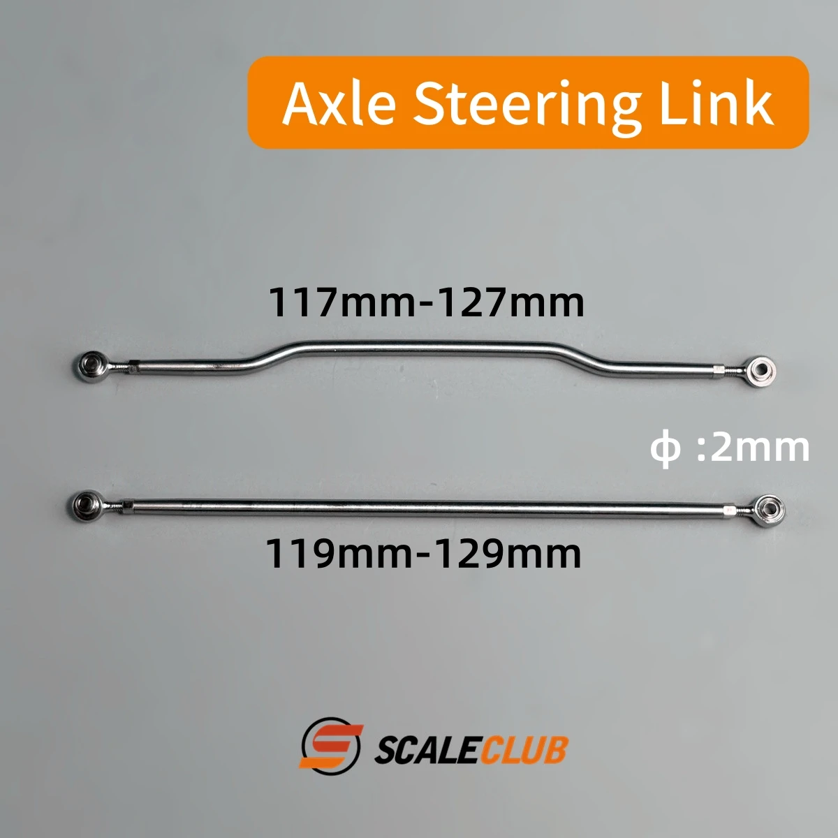 RC Truck Axle Steering Link Tie Rod – 2mm Fish-Eye Ball Ends For Tamiya 1/14 RC Tractor Truck Semi-Trailer Scaleclub HLG-TY-2