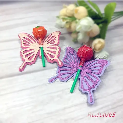 तितली लॉलीपॉप धातु कटिंग डाइज़ DIY स्क्रैपबुकिंग कार्ड स्टेंसिल पेपर क्राफ्ट हस्तनिर्मित एल्बम हैंडबुक सजावट 8 best sales तितली मर जाती है - №2