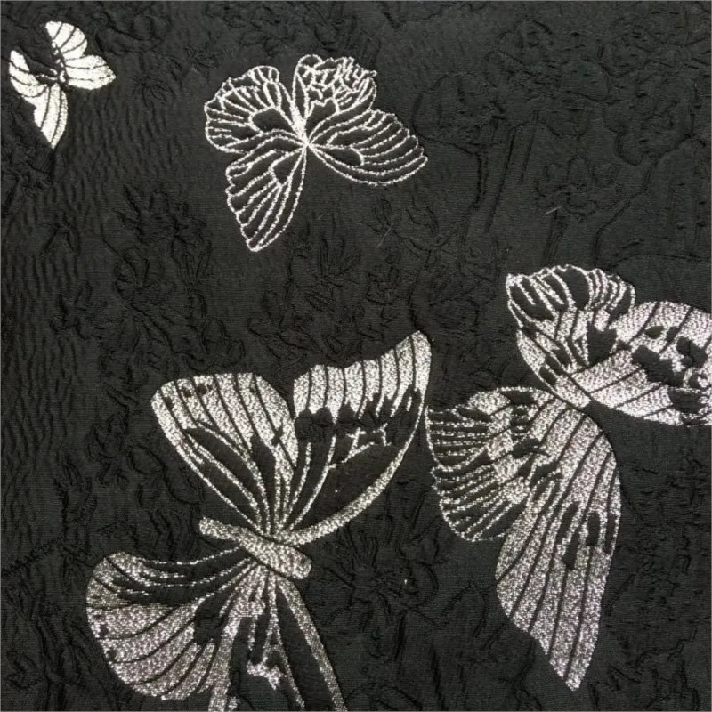 Three-dimensional textured jacquard fabric for fashion dresses shorts coats and handbags