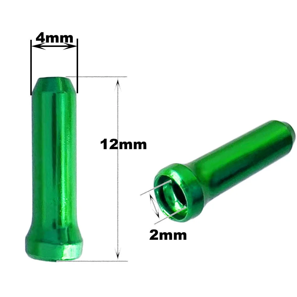 50PCS Bicycle Cable End Caps Bike Brake Derailleur Shifter Inner Cable End Caps Tips Crimp Aluminum Alloy,
