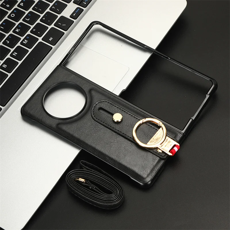 For Tecno Phantom V Fold Case With Ring Business Wristband Cover Case For Tecno Phantom V Fold Non-Slip Protective Cases 6.42