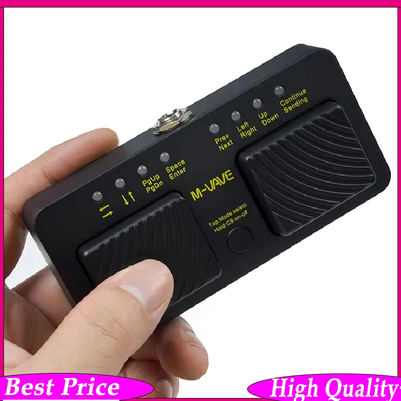 

M-VAVE Cube Turner pro Wireless Bluetooth Silent Foot Pedal USB Rechargeable Guitar Page Turner pro Accessory