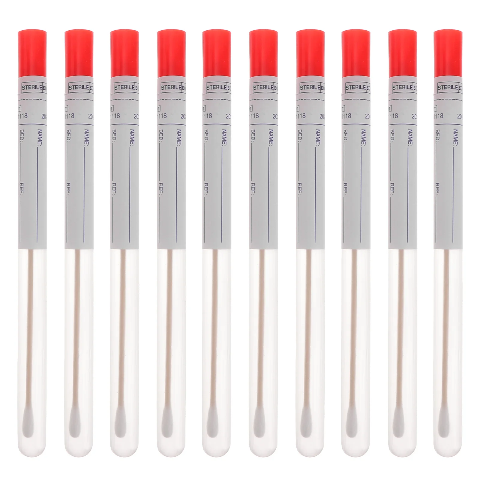100Pcs Female Swabs Specimen Collection Disposable Throat Swabs for Pharyngeal Secretion Sampling Clinic Hospital Laboratory