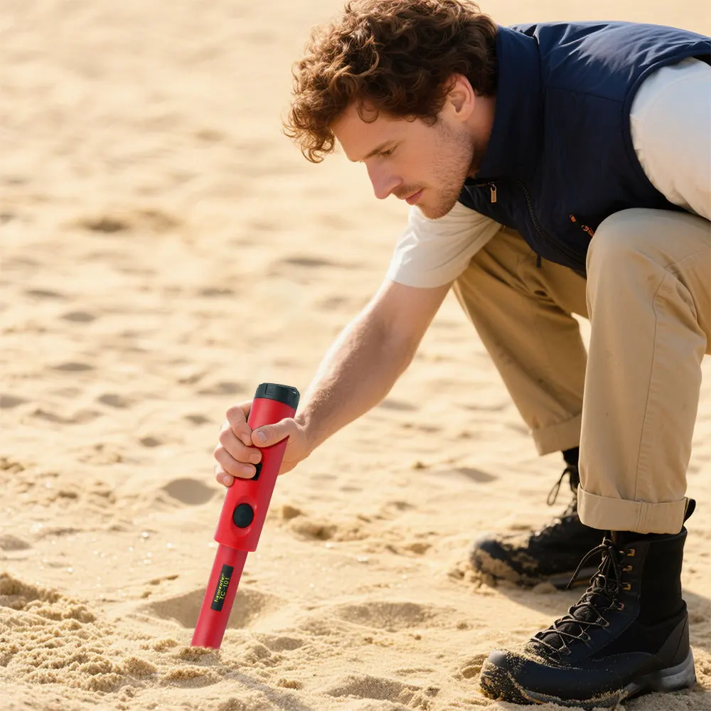 TC-101 يده للكشف عن المعادن تحديد للبحث عن الكنز مقاوم للماء تحديد المواقع قضيب الكشف مع أضواء LED سوار