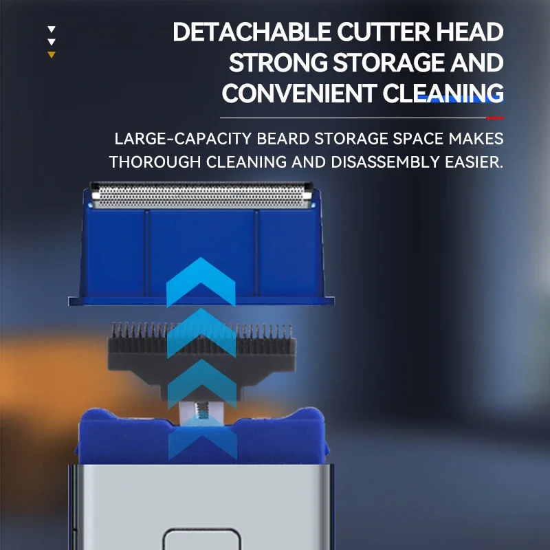 Kemei T100 المحمولة السفر ماكينة حلاقة الرجال أداة تهذيب اللحية ماكينة حلاقة كهربائية صغيرة قابلة للشحن احباط الترددية سلامة الحلاقة