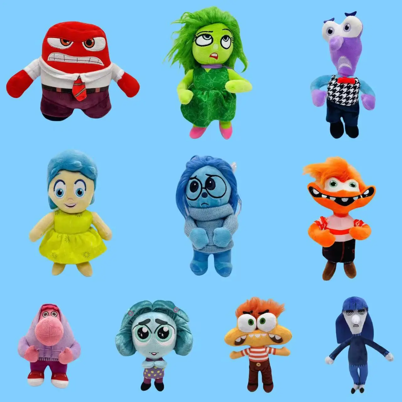 2024 Disney Movie Inside Out 2 Cute Soft Plushies Doll 25-30cm Lovely Joy Disgust Anger Envy Sadness Fear Anxiety Embarrassment