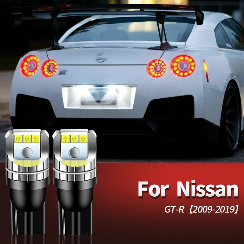 

2 шт. Canbus светодиодный светильник номерного знака W5W T10 для Nissan GT-R 2009-2016 2017 2018 2019 лампы номерного знака автомобильные аксессуары