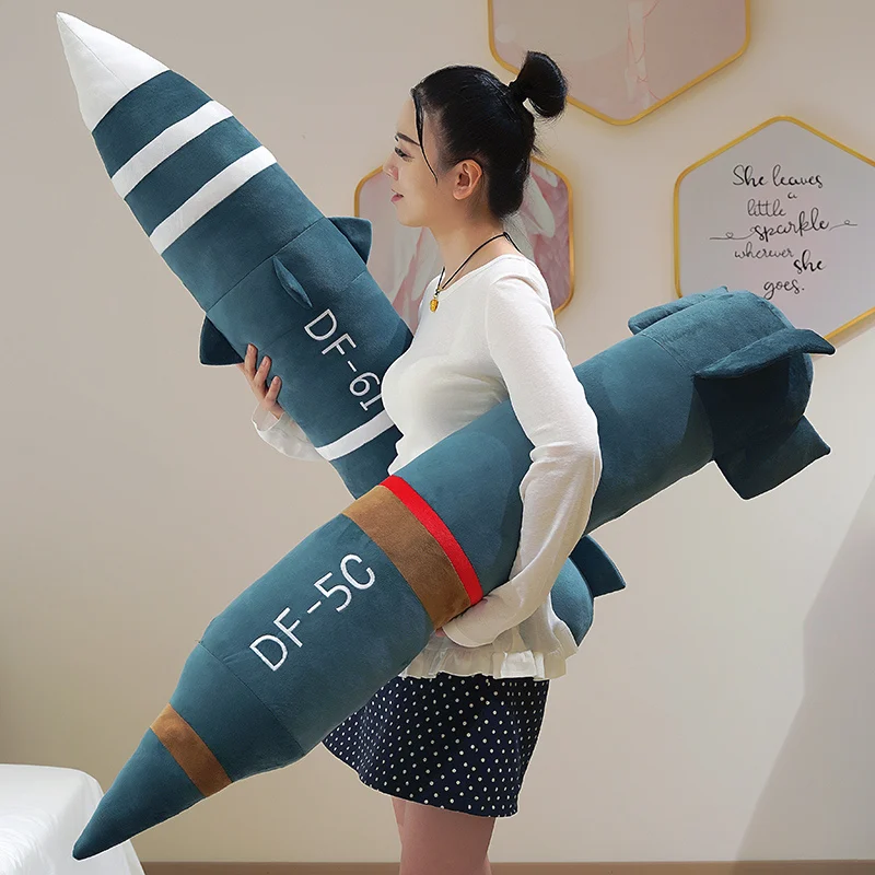 Raketenmodellpuppe 60–120 cm Dongfeng Raketenkissen DF-61 Plüschtier DF-5C Gefüllte Puppe Militärbegeisterte Sammlung Junge Geschenk