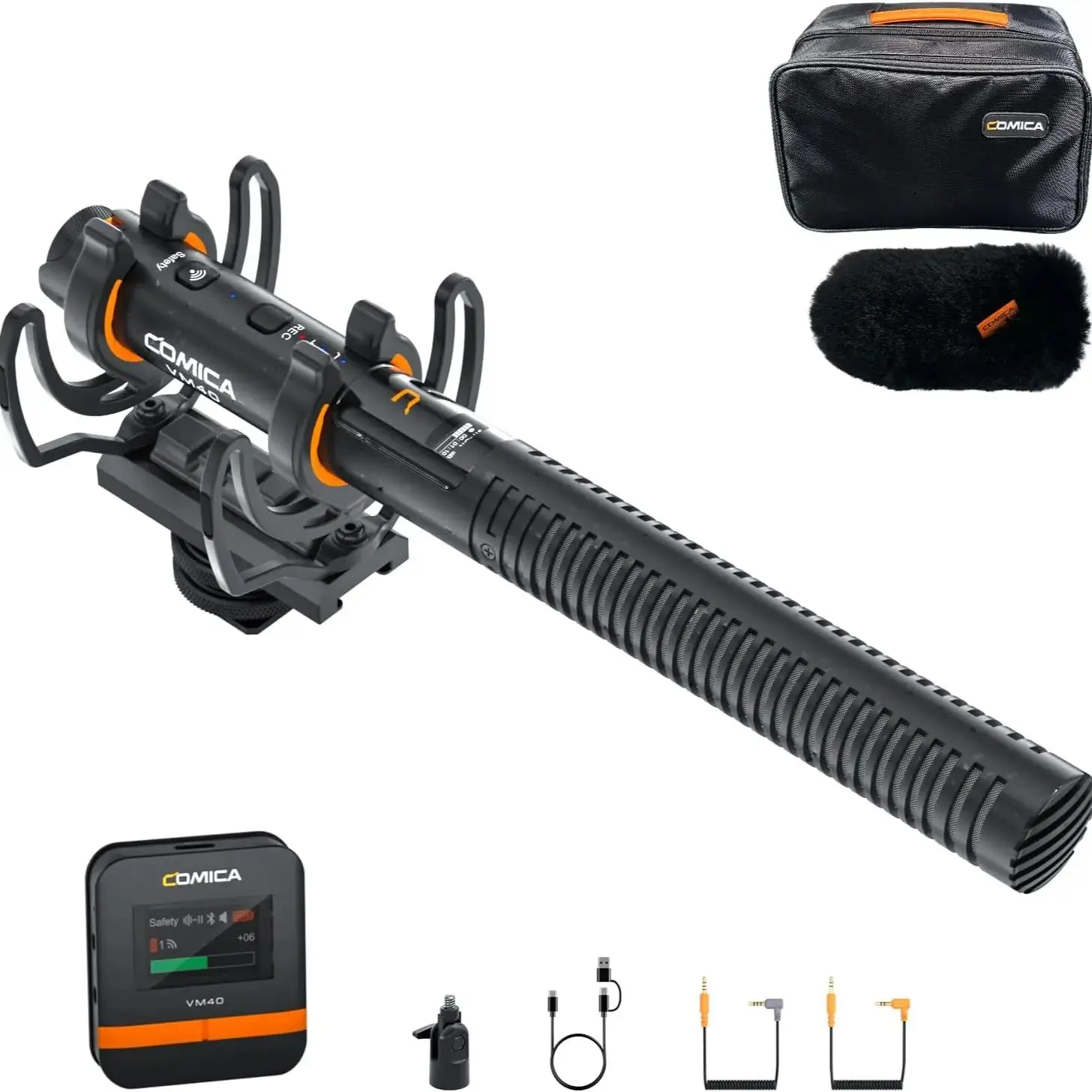 Microphone canon COMICA VM40 avec modes sans fil, 48kHz/32-bit, stockage 32 Go, micro super cardioïde pour caméra, idéal pour les cinéastes et les vlogueurs