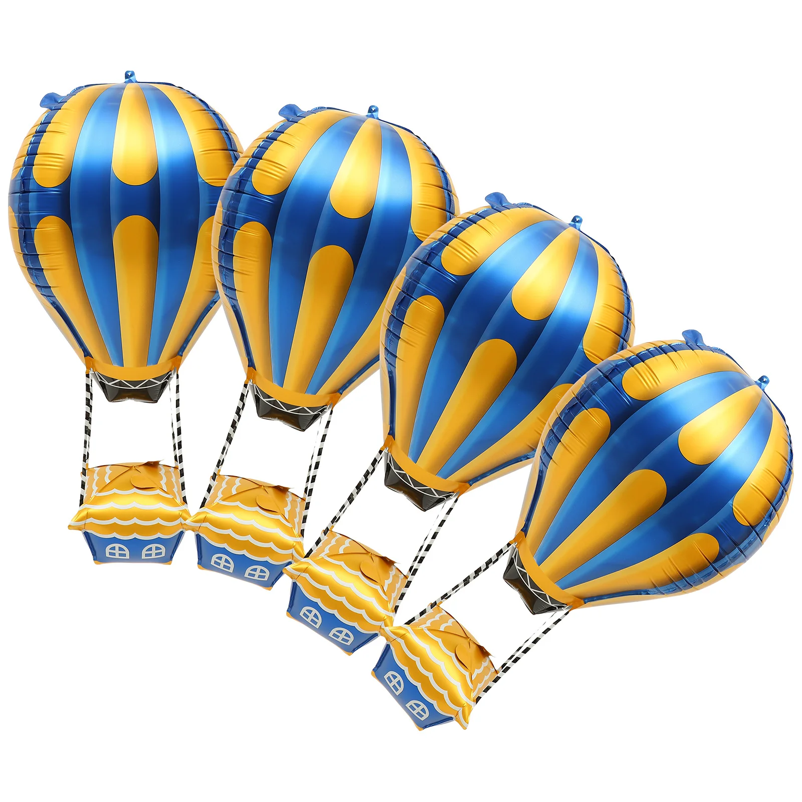 

4Pcs Hot Air Balloon Aluminum Film Balloons Decorative Party Supplies for Wedding Baby Shower Birthday Hot Air Balloon