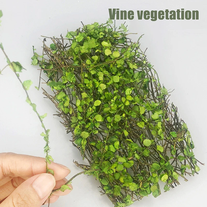 1Box Realistic Miniature Vines Creepers Rattan Leaves DIY Sand Table Vegetation Fairy Garden Scene Micro Landscape Accessories