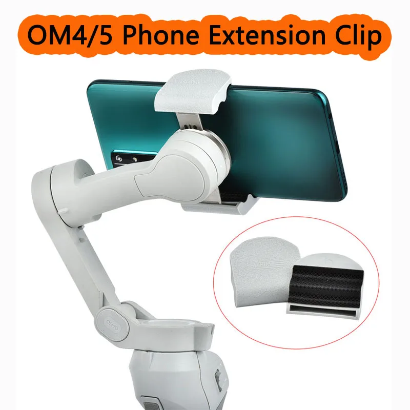 OM 6 Phone Clamp Extension Buckle Clip Foldable Extend Wider Holder for DJI Osmo Mobile 5 Handheld Gimbal Stabilizer Accessories