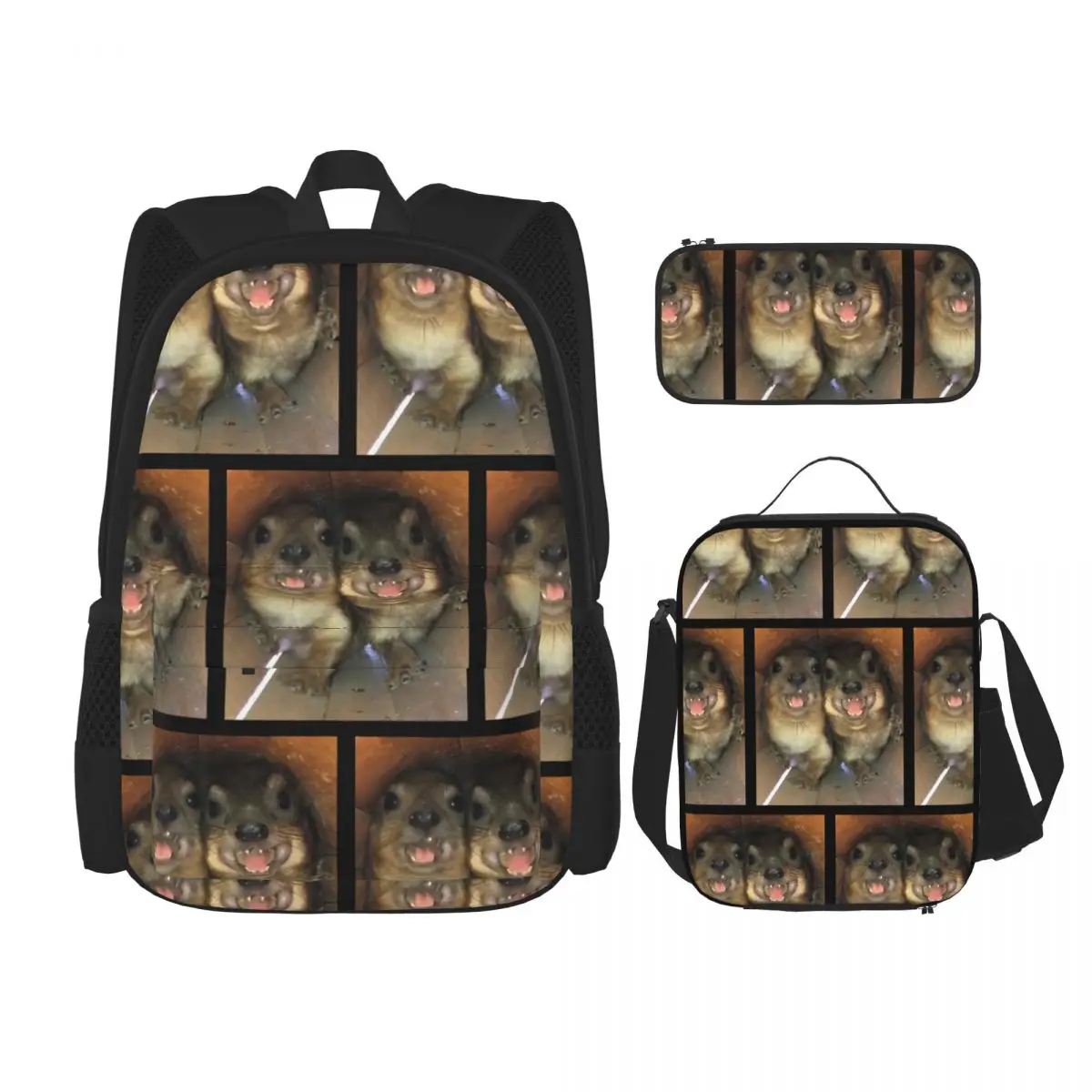 

Rock Hyrax Funny Meme Backpacks Boys Girls Bookbag Students School Bags Kids Rucksack Lunch Bag Pen Bag Three-Piece Set