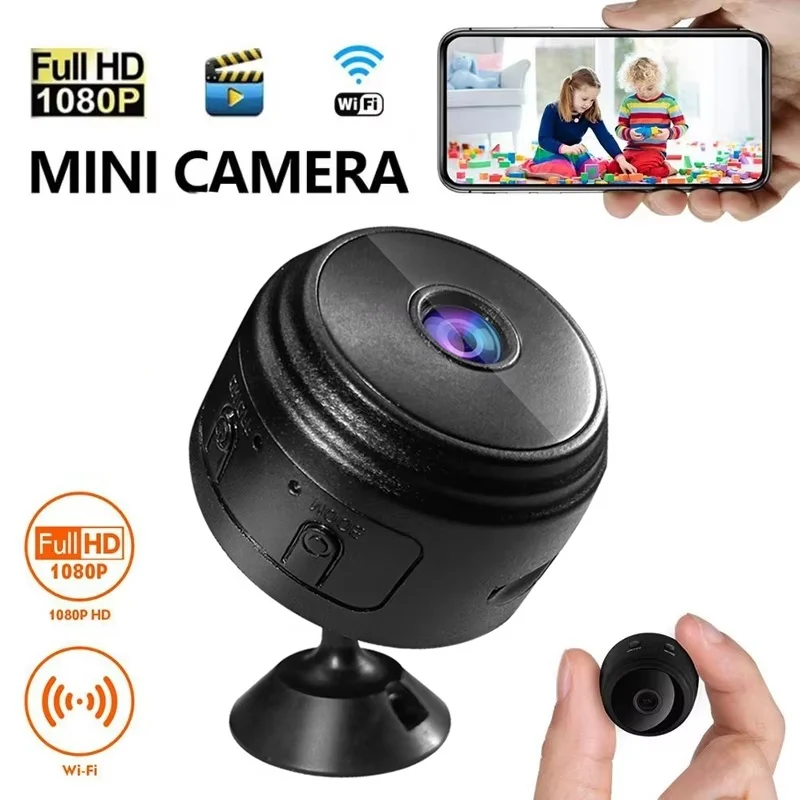 Câmera Mini WiFi A9 1080P, Gravador de Vídeo Sem Fio, Câmera de Segurança e Proteção, Câmera de Monitoramento Inteligente para Bebês e Animais de Estimação