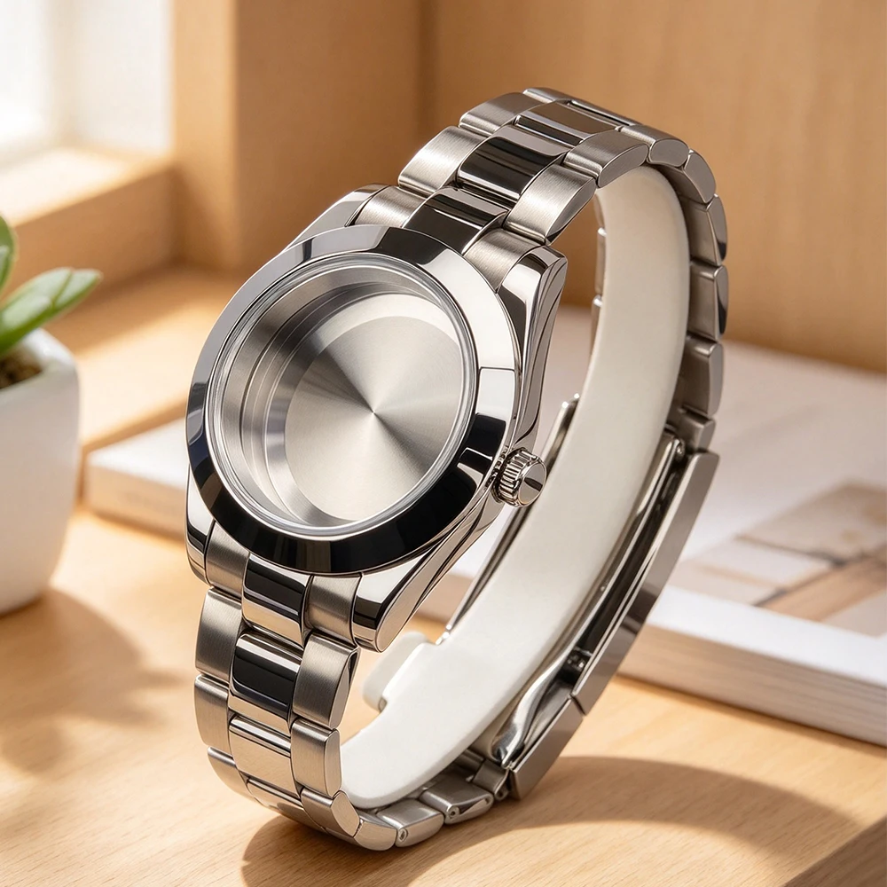 high-quality-silver-36mm-39mm-watch-case-316l-steel-for-nh35-nh34-nh36-nh70-miyota8215-movt-sapphire-glass-polished-oyster-strap