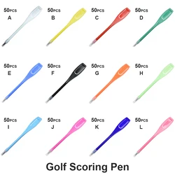 Pack of 50 Golf Score Pens Marker Recording Pencils Tool Supplies Orange