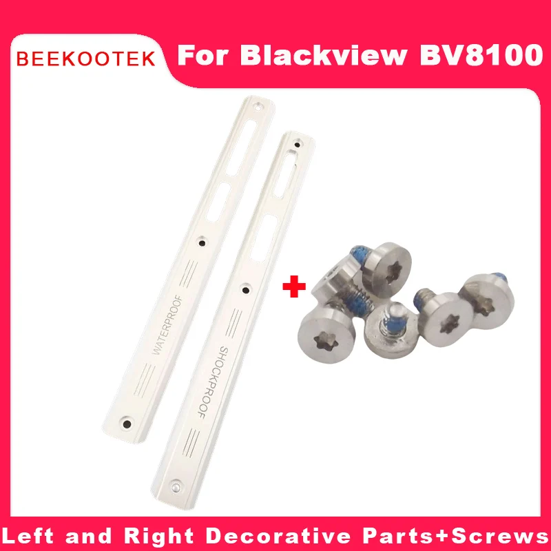 New Original Blackview BV8100 Rear Cover Aluminum Piece Left Right Decorative Parts With Screws For Blackview BV8100 Smart Phone